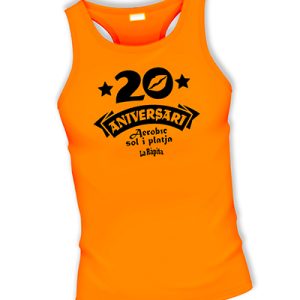 Samarreta de tirants Aeròbic Sol i Platja - 20 aniversari - Talla de dona